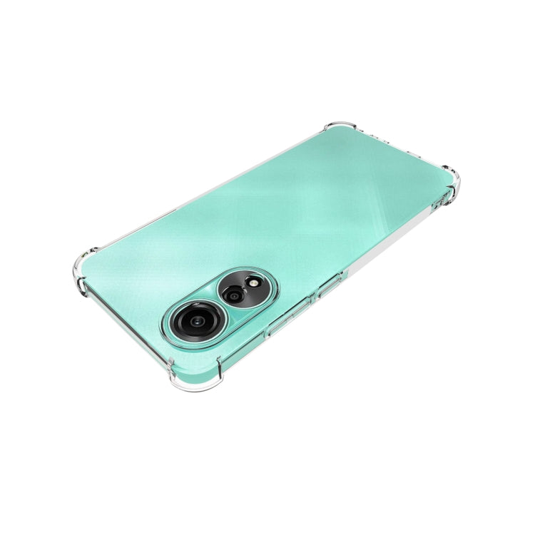 For OPPO A78 4G Shockproof Non-slip Thickening TPU Phone Case(Transparent) by buy2fix