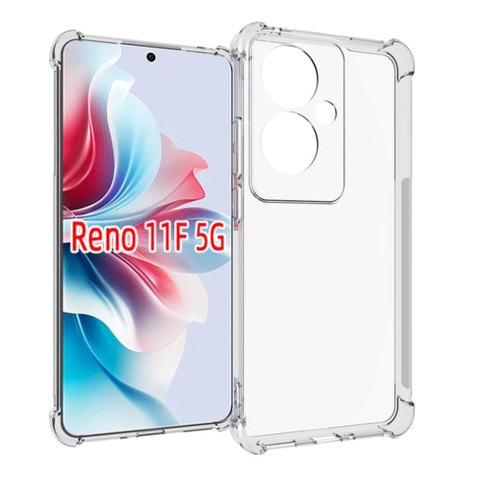 For OPPO Reno11 F 5G Global Shockproof Non-slip Thickening TPU Phone Case(Transparent) - OPPO Cases by buy2fix | Online Shopping UK | buy2fix