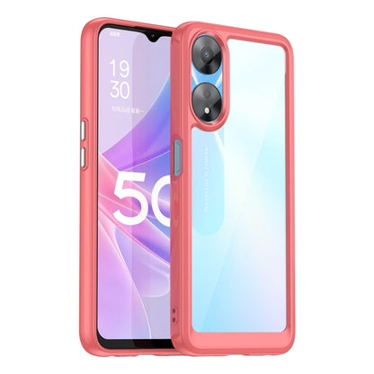 For OPPO A58 5G Colorful Series Acrylic + TPU Phone Case(Black) by buy2fix