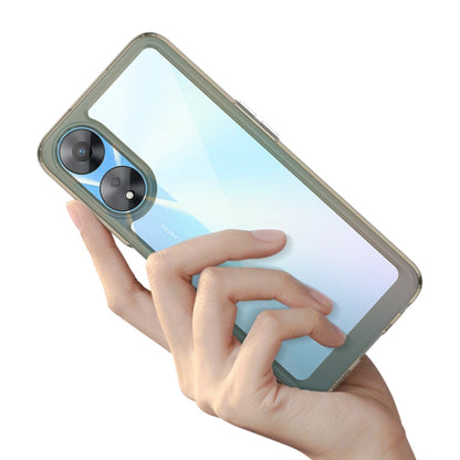 For OPPO A58 5G Colorful Series Acrylic + TPU Phone Case(Black) by buy2fix