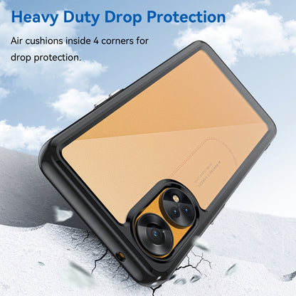 For OPPO Reno8 T 4G Colorful Series Acrylic + TPU Phone Case(Black) by buy2fix