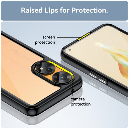 For OPPO Reno8 T 4G Colorful Series Acrylic + TPU Phone Case(Black) by buy2fix