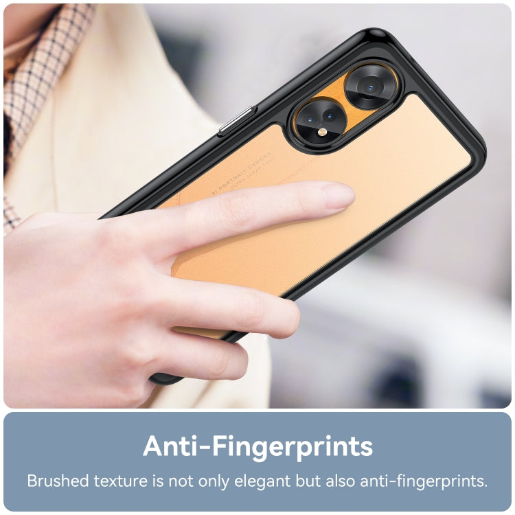 For OPPO Reno8 T 4G Colorful Series Acrylic + TPU Phone Case(Black) by buy2fix