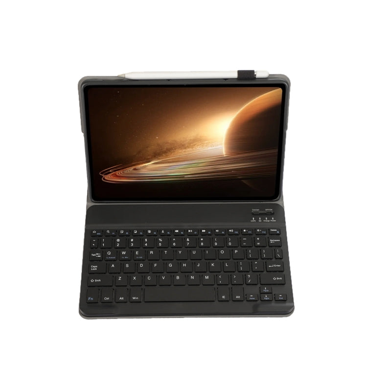 For OPPO Pad 2 11.61 inch 2023 OP13 Lambskin Texture Ultra-thin Detachable Bluetooth Keyboard Leather Case(Black) - OPPO Keyboard by buy2fix | Online Shopping UK | buy2fix