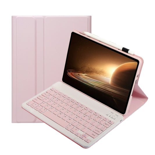 For OPPO Pad 2 11.61 inch 2023 OP13 Lambskin Texture Ultra-thin Detachable Bluetooth Keyboard Leather Case(Pink) - OPPO Keyboard by buy2fix | Online Shopping UK | buy2fix