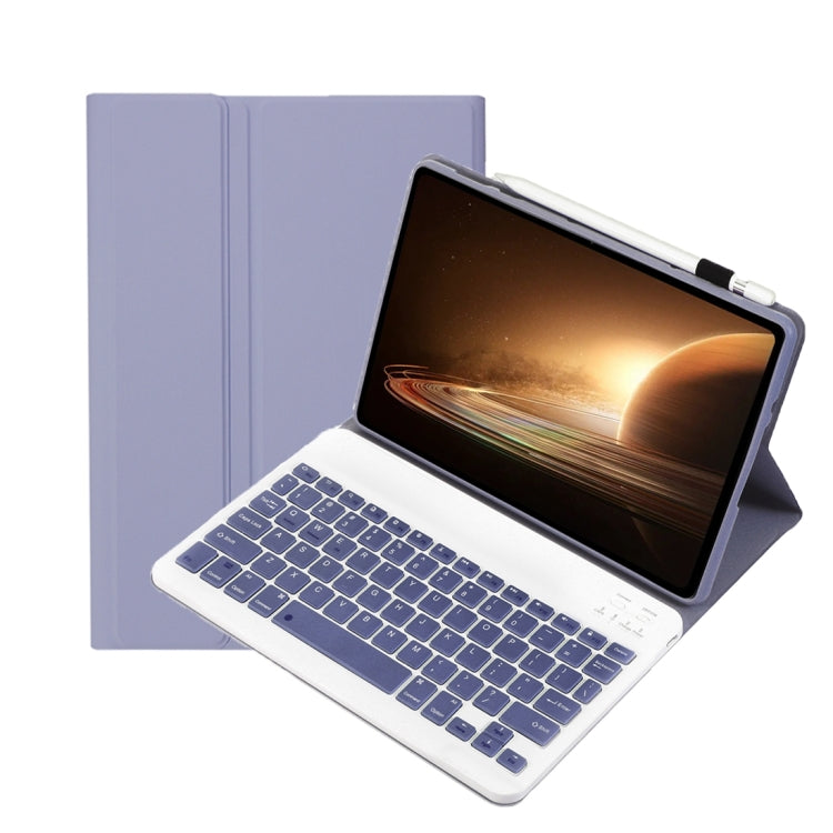 For OPPO Pad 2 11.61 inch 2023 OP13 Lambskin Texture Ultra-thin Detachable Bluetooth Keyboard Leather Case(Purple) - OPPO Keyboard by buy2fix | Online Shopping UK | buy2fix