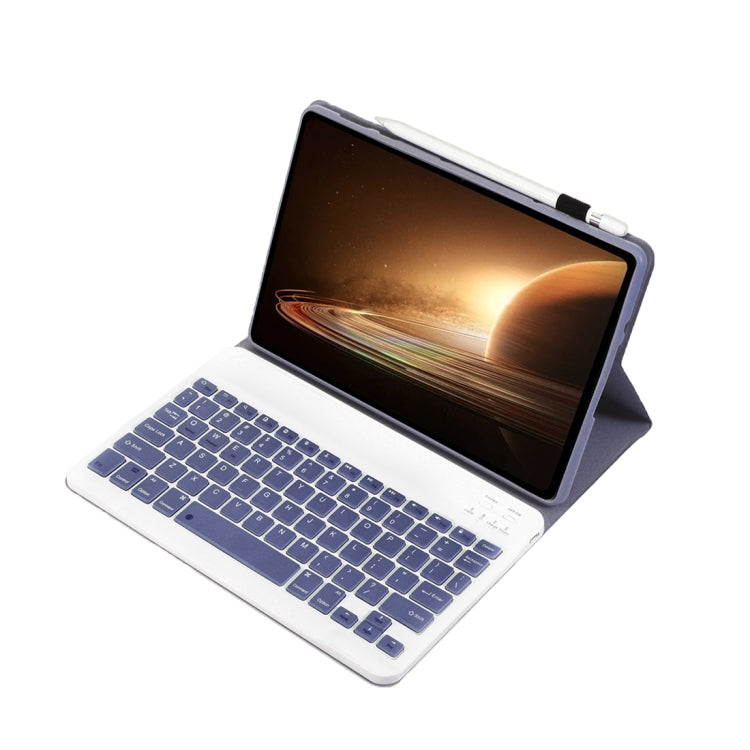 For OPPO Pad 2 11.61 inch 2023 OP13 Lambskin Texture Ultra-thin Detachable Bluetooth Keyboard Leather Case(Purple) - OPPO Keyboard by buy2fix | Online Shopping UK | buy2fix