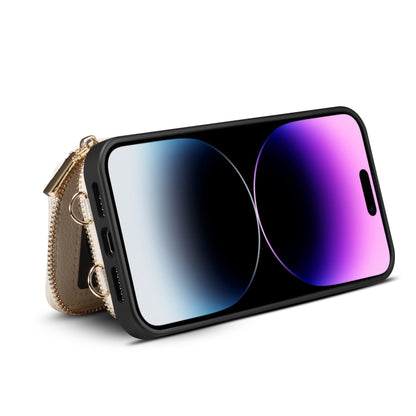 For iPhone 14 Zipper Card Slot Phone Case(White) - iPhone 14 Cases by buy2fix | Online Shopping UK | buy2fix