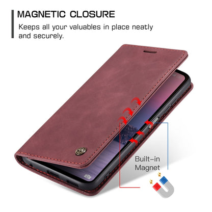 For Xiaomi Redmi Note 12 4G Global CaseMe 013 Multifunctional Horizontal Flip Leather Phone Case(Wine Red) by CaseMe