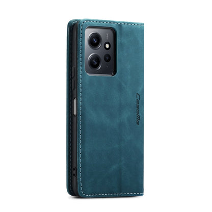 For Xiaomi Redmi Note 12 4G Global CaseMe 013 Multifunctional Horizontal Flip Leather Phone Case(Blue) by CaseMe