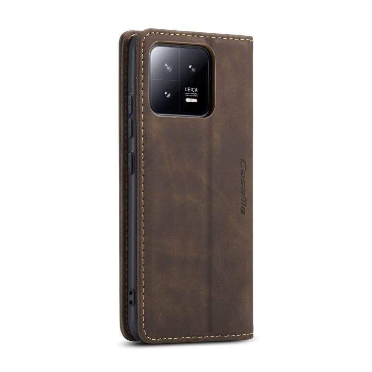 For Xiaomi 13 CaseMe 013 Multifunctional Horizontal Flip Leather Phone Case(Coffee) - Xiaomi Cases by CaseMe | Online Shopping UK | buy2fix
