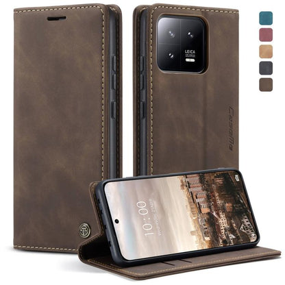 For Xiaomi 13 CaseMe 013 Multifunctional Horizontal Flip Leather Phone Case(Coffee) - Xiaomi Cases by CaseMe | Online Shopping UK | buy2fix