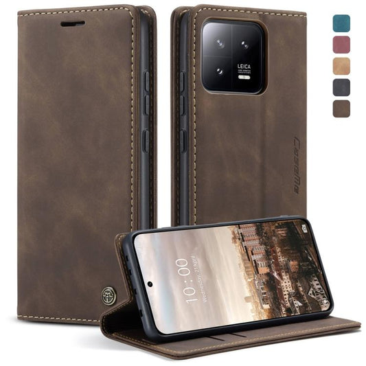 For Xiaomi 13 CaseMe 013 Multifunctional Horizontal Flip Leather Phone Case(Coffee) - Xiaomi Cases by CaseMe | Online Shopping UK | buy2fix