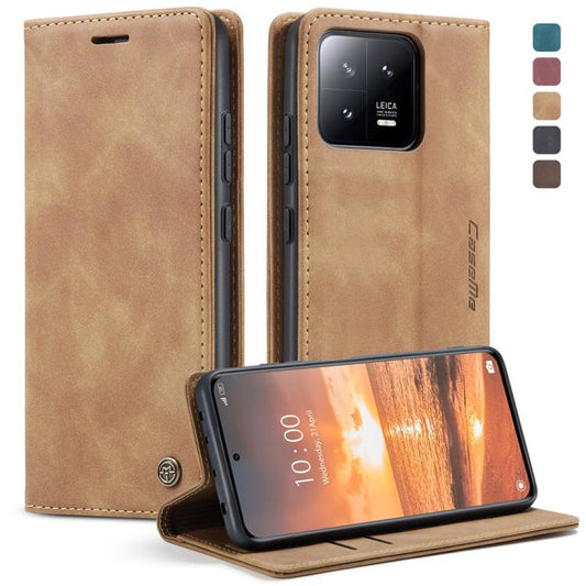 For Xiaomi 13 CaseMe 013 Multifunctional Horizontal Flip Leather Phone Case(Brown) - Xiaomi Cases by CaseMe | Online Shopping UK | buy2fix