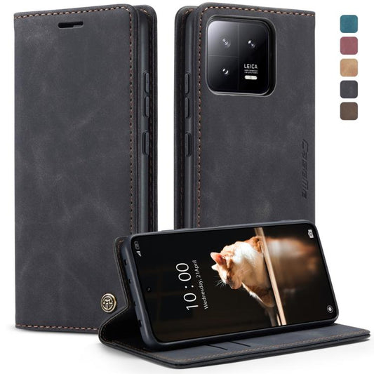 For Xiaomi 13 CaseMe 013 Multifunctional Horizontal Flip Leather Phone Case(Black) - Xiaomi Cases by CaseMe | Online Shopping UK | buy2fix