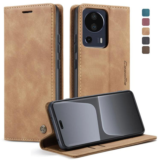 For Xiaomi 13 Lite CaseMe 013 Multifunctional Horizontal Flip Leather Phone Case(Brown) - Xiaomi Cases by CaseMe | Online Shopping UK | buy2fix