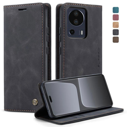 For Xiaomi 13 Lite CaseMe 013 Multifunctional Horizontal Flip Leather Phone Case(Black) - Xiaomi Cases by CaseMe | Online Shopping UK | buy2fix