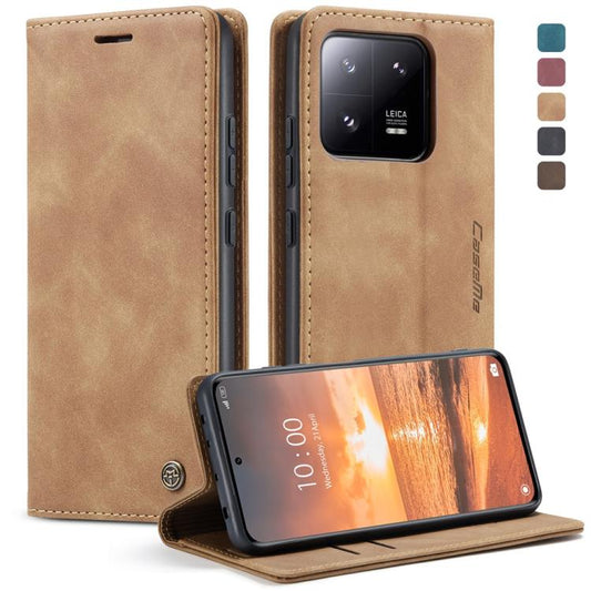For Xiaomi 13 Pro CaseMe 013 Multifunctional Horizontal Flip Leather Phone Case(Brown) - Xiaomi Cases by CaseMe | Online Shopping UK | buy2fix
