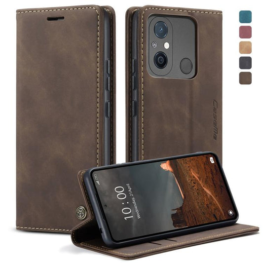 For Xiaomi Redmi 11A / 12C CaseMe 013 Multifunctional Horizontal Flip Leather Phone Case(Coffee) - Xiaomi Cases by CaseMe | Online Shopping UK | buy2fix