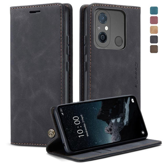 For Xiaomi Redmi 11A / 12C CaseMe 013 Multifunctional Horizontal Flip Leather Phone Case(Black) - Xiaomi Cases by CaseMe | Online Shopping UK | buy2fix