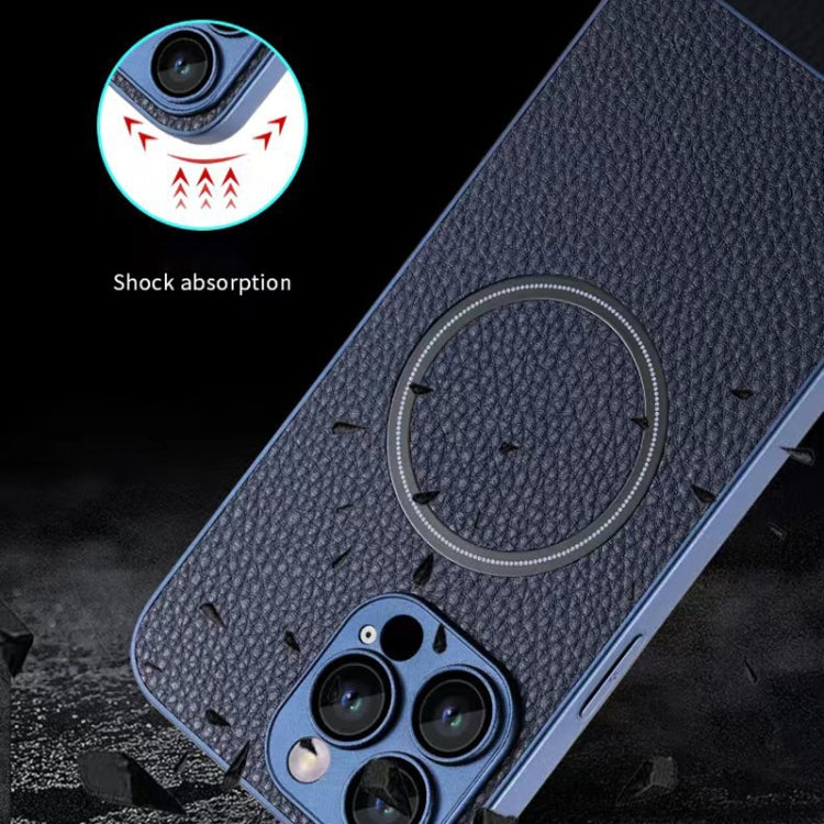 For iPhone 11 Skin Feel Litchi Texture MagSafe Magnetic Phone Case(Brown) by buy2fix