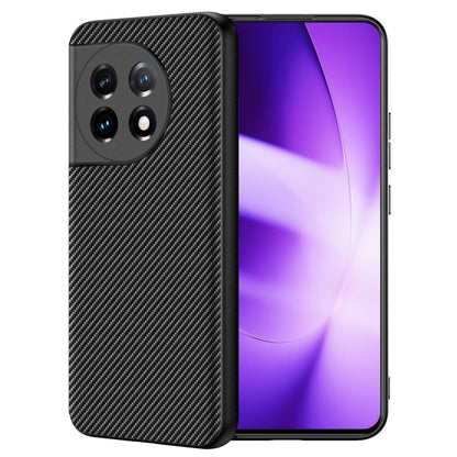 For OnePlus 11 Ultra-thin Carbon Fiber Texture Printing Phone Case(Black Red) - OnePlus Cases by buy2fix | Online Shopping UK | buy2fix