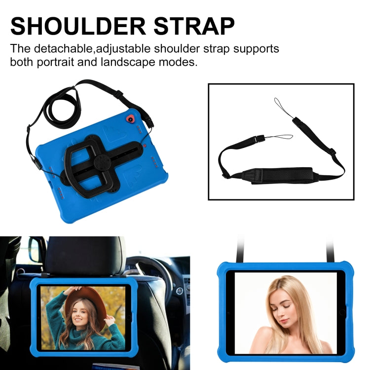 Shield 360 Rotation Handle EVA Shockproof PC Tablet Case For iPad 10.2 2019/2020/2021/Pro 10.5 2017/Air 2019 (Blue Black) - iPad 10.2 Cases by buy2fix | Online Shopping UK | buy2fix