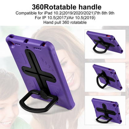 Shield 360 Rotation Handle EVA Shockproof PC Tablet Case For iPad 10.2 2019/2020/2021/Pro 10.5 2017/Air 2019 (Purple Black) - iPad 10.2 Cases by buy2fix | Online Shopping UK | buy2fix