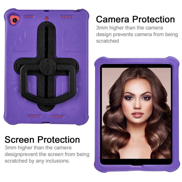 Shield 360 Rotation Handle EVA Shockproof PC Tablet Case For iPad 10.2 2019/2020/2021/Pro 10.5 2017/Air 2019 (Purple Black) - iPad 10.2 Cases by buy2fix | Online Shopping UK | buy2fix