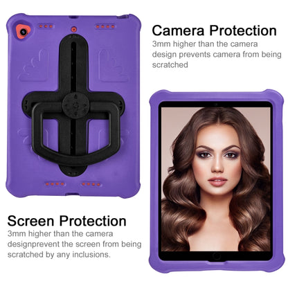 Shield 360 Rotation Handle EVA Shockproof PC Tablet Case For iPad 10.2 2019/2020/2021/Pro 10.5 2017/Air 2019 (Purple Black) - iPad 10.2 Cases by buy2fix | Online Shopping UK | buy2fix