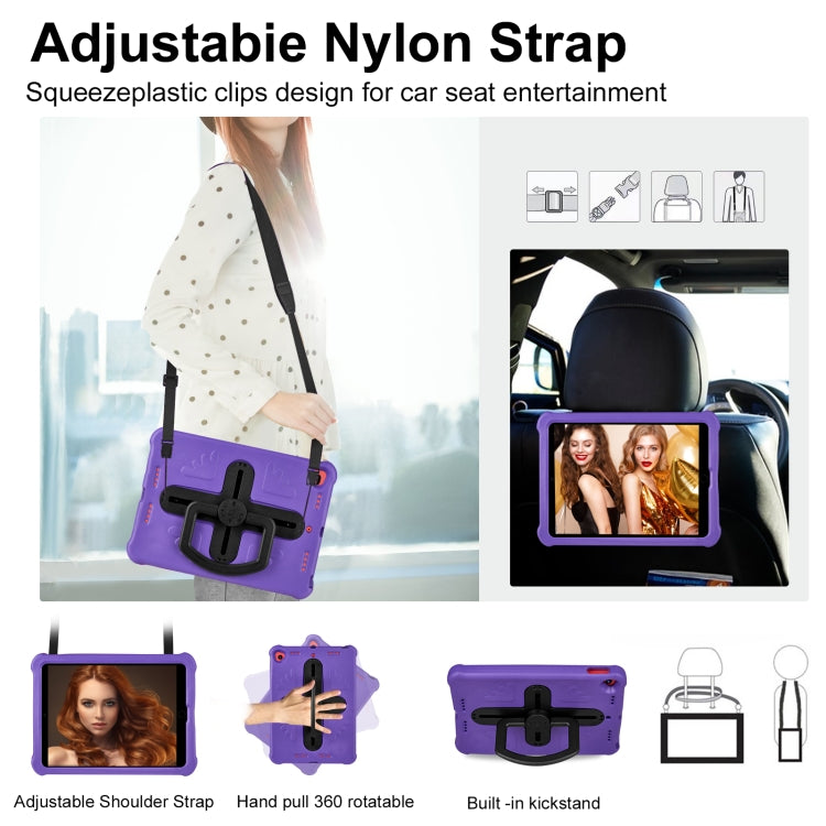 Shield 360 Rotation Handle EVA Shockproof PC Tablet Case For iPad 10.2 2019/2020/2021/Pro 10.5 2017/Air 2019 (Purple Black) - iPad 10.2 Cases by buy2fix | Online Shopping UK | buy2fix
