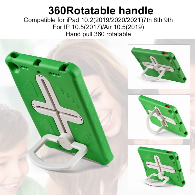 Shield 360 Rotation Handle EVA Shockproof PC Tablet Case For iPad 10.2 2019/2020/2021/Pro 10.5 2017/Air 2019 (Green Beige) - iPad 10.2 Cases by buy2fix | Online Shopping UK | buy2fix