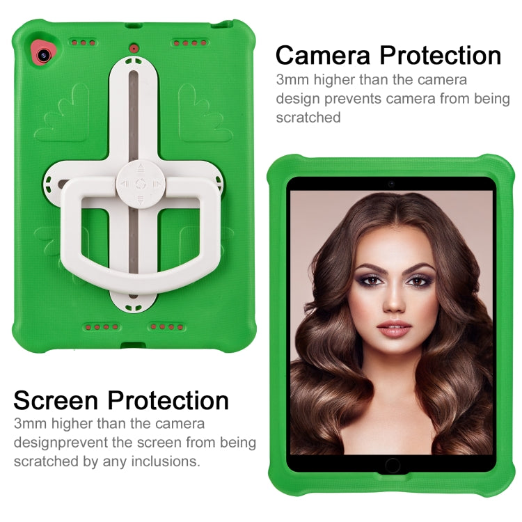 Shield 360 Rotation Handle EVA Shockproof PC Tablet Case For iPad 10.2 2019/2020/2021/Pro 10.5 2017/Air 2019 (Green Beige) - iPad 10.2 Cases by buy2fix | Online Shopping UK | buy2fix