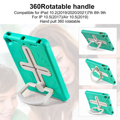 Shield 360 Rotation Handle EVA Shockproof PC Tablet Case For iPad 10.2 2019/2020/2021/Pro 10.5 2017/Air 2019 (Mint Green Beige) - iPad 10.2 Cases by buy2fix | Online Shopping UK | buy2fix