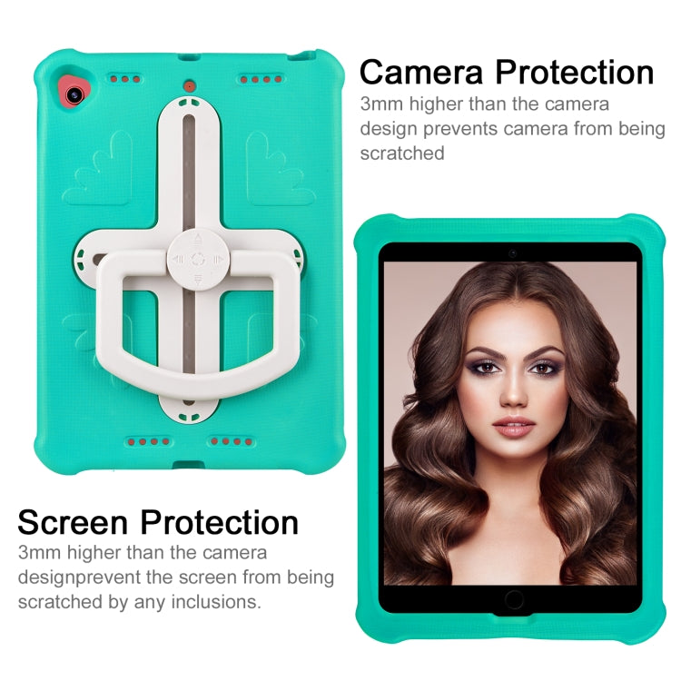 Shield 360 Rotation Handle EVA Shockproof PC Tablet Case For iPad 10.2 2019/2020/2021/Pro 10.5 2017/Air 2019 (Mint Green Beige) - iPad 10.2 Cases by buy2fix | Online Shopping UK | buy2fix