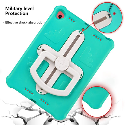 Shield 360 Rotation Handle EVA Shockproof PC Tablet Case For iPad 10.2 2019/2020/2021/Pro 10.5 2017/Air 2019 (Mint Green Beige) - iPad 10.2 Cases by buy2fix | Online Shopping UK | buy2fix
