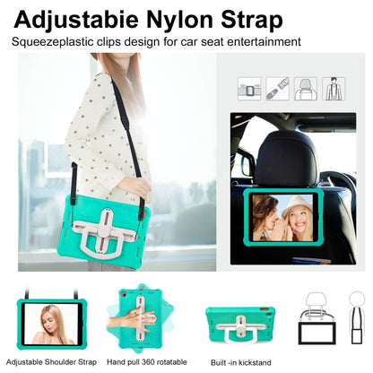 Shield 360 Rotation Handle EVA Shockproof PC Tablet Case For iPad 10.2 2019/2020/2021/Pro 10.5 2017/Air 2019 (Mint Green Beige) - iPad 10.2 Cases by buy2fix | Online Shopping UK | buy2fix