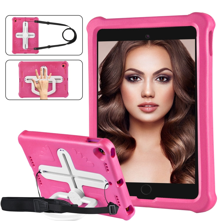 Shield 360 Rotation Handle EVA Shockproof PC Tablet Case For iPad 10.2 2019/2020/2021/Pro 10.5 2017/Air 2019 (Rose Red Beige) - iPad 10.2 Cases by buy2fix | Online Shopping UK | buy2fix