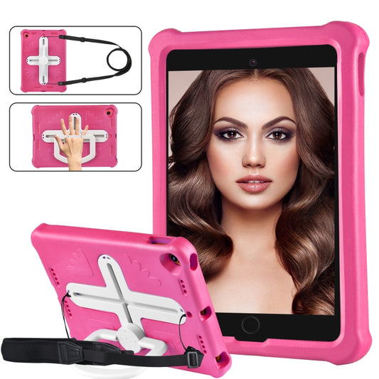 Shield 360 Rotation Handle EVA Shockproof PC Tablet Case For iPad 10.2 2019/2020/2021/Pro 10.5 2017/Air 2019 (Rose Red Beige) - iPad 10.2 Cases by buy2fix | Online Shopping UK | buy2fix