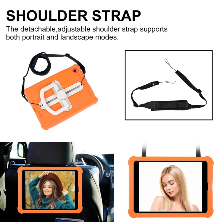 Shield 360 Rotation Handle EVA Shockproof PC Tablet Case For iPad 10.2 2019/2020/2021/Pro 10.5 2017/Air 2019(Orange Beige) - iPad 10.2 Cases by buy2fix | Online Shopping UK | buy2fix