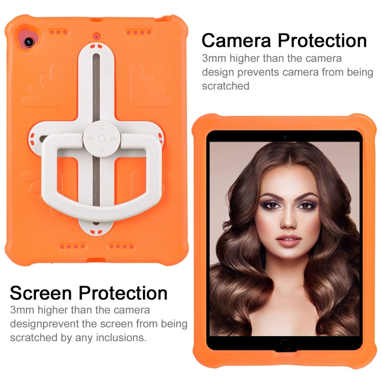Shield 360 Rotation Handle EVA Shockproof PC Tablet Case For iPad 10.2 2019/2020/2021/Pro 10.5 2017/Air 2019(Orange Beige) - iPad 10.2 Cases by buy2fix | Online Shopping UK | buy2fix