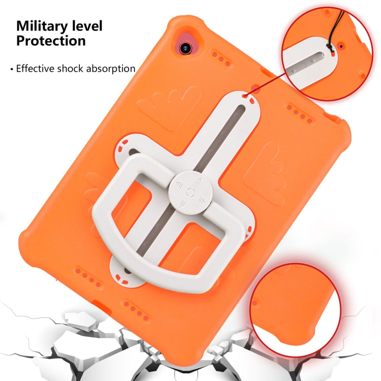 Shield 360 Rotation Handle EVA Shockproof PC Tablet Case For iPad 10.2 2019/2020/2021/Pro 10.5 2017/Air 2019(Orange Beige) - iPad 10.2 Cases by buy2fix | Online Shopping UK | buy2fix