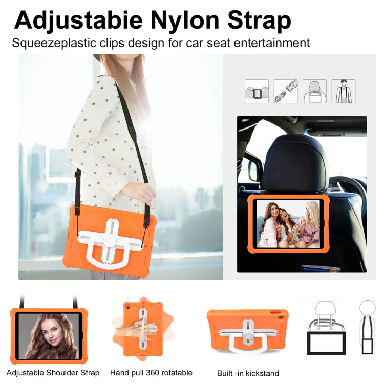 Shield 360 Rotation Handle EVA Shockproof PC Tablet Case For iPad 10.2 2019/2020/2021/Pro 10.5 2017/Air 2019(Orange Beige) - iPad 10.2 Cases by buy2fix | Online Shopping UK | buy2fix
