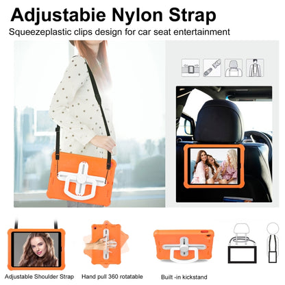 Shield 360 Rotation Handle EVA Shockproof PC Tablet Case For iPad 10.2 2019/2020/2021/Pro 10.5 2017/Air 2019(Orange Beige) - iPad 10.2 Cases by buy2fix | Online Shopping UK | buy2fix
