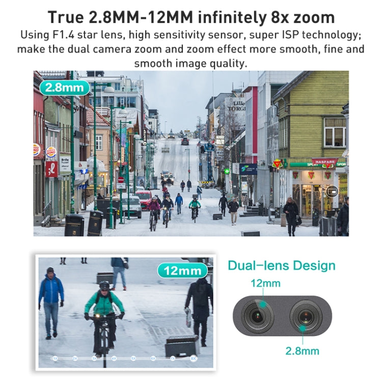 QX82 400W Dual Screen Dual Channel Synchronous Monitoring IP Camera, Plug:US Plug by buy2fix
