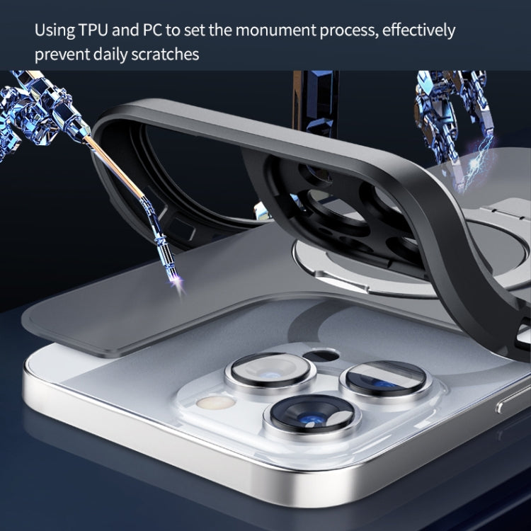 For iPhone 14 MagSafe Magnetic Metal Holder Phone Case(Green) by buy2fix