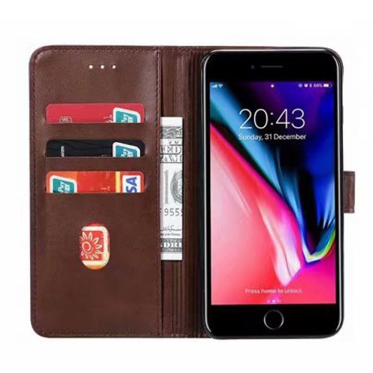 For iPhone 14 GUSSIM Horizontal Flip Leather Phone Case(Brown) - iPhone 14 Cases by GUSSIM | Online Shopping UK | buy2fix