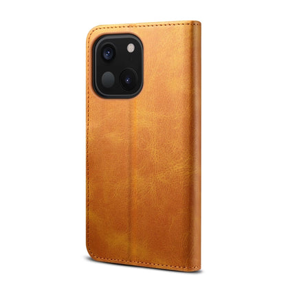 For iPhone 14 GUSSIM Horizontal Flip Leather Phone Case(Khaki) - iPhone 14 Cases by GUSSIM | Online Shopping UK | buy2fix