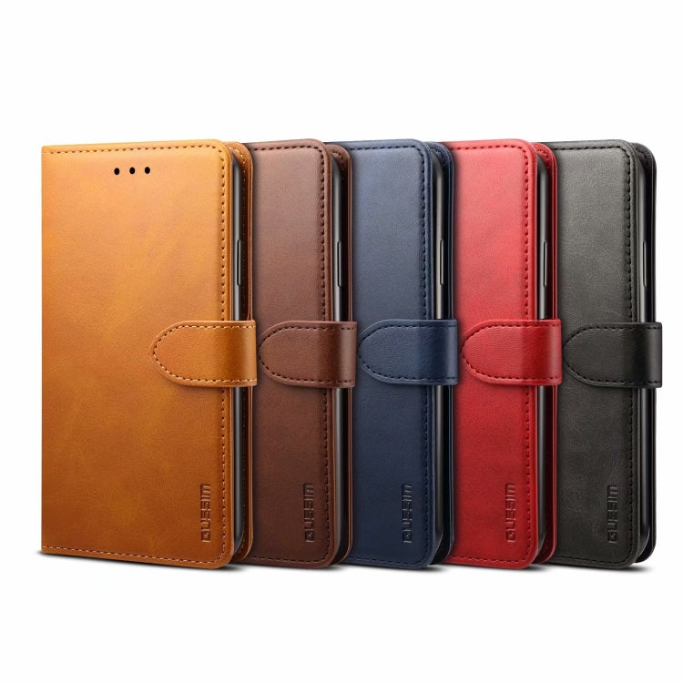 For iPhone 14 GUSSIM Horizontal Flip Leather Phone Case(Khaki) - iPhone 14 Cases by GUSSIM | Online Shopping UK | buy2fix