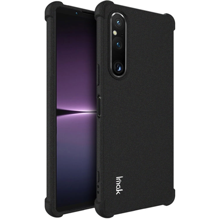 For Sony Xperia 1 V imak Shockproof Airbag TPU Phone Case(Matte Black) by imak